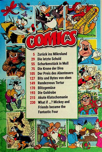 Donald Duck Inhaltsverzeichnis