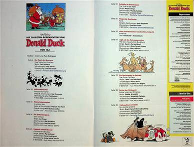 Donald Duck Inhaltsverzeichnis