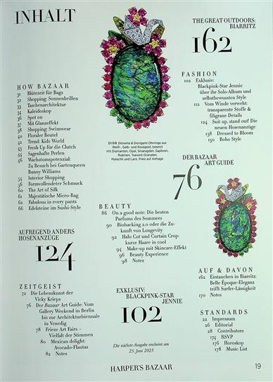 Harpers Bazaar Deutsch Inhaltsverzeichnis