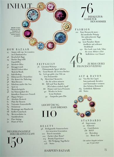 Harpers Bazaar Deutsch Inhaltsverzeichnis