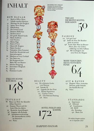 Harpers Bazaar Deutsch Inhaltsverzeichnis
