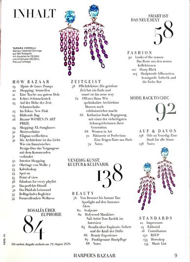Harpers Bazaar Deutsch Inhaltsverzeichnis