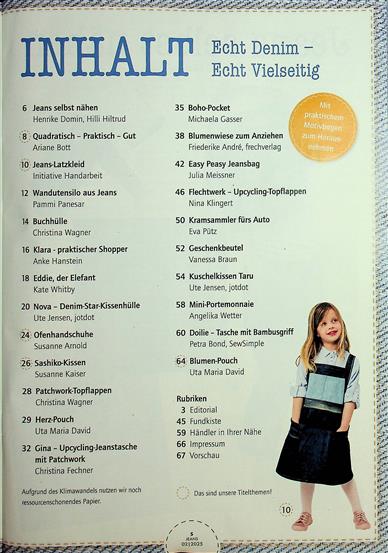Näh was mit JEANS Inhaltsverzeichnis