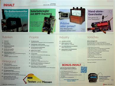 ElektorMag Inhaltsverzeichnis