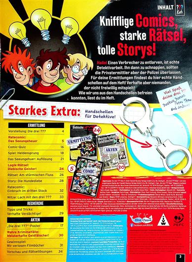 Drei Fragezeichen Kids Inhaltsverzeichnis