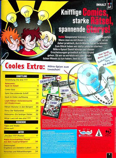 Drei Fragezeichen Kids Inhaltsverzeichnis