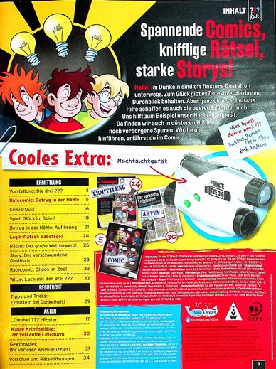 Drei Fragezeichen Kids Inhaltsverzeichnis