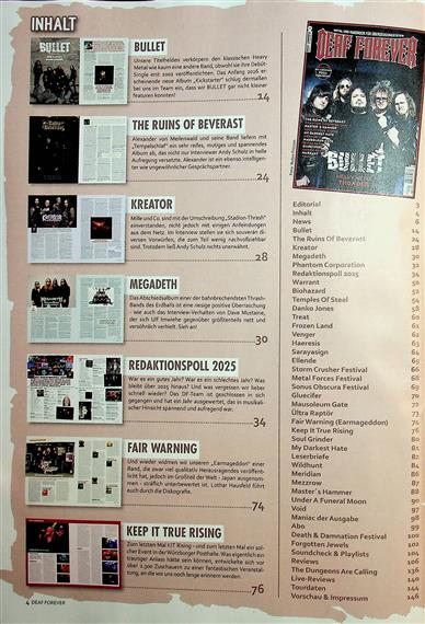 Deaf Forever Inhaltsverzeichnis