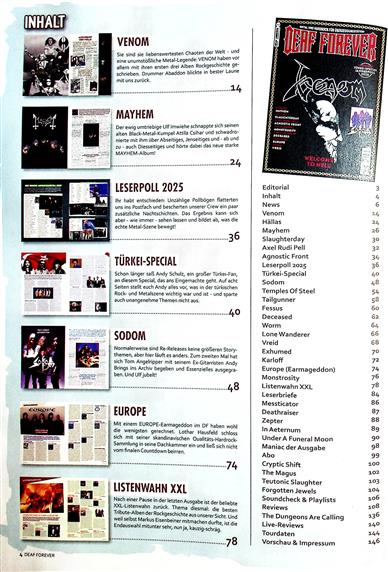 Deaf Forever Inhaltsverzeichnis