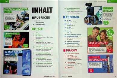 Smartphone Magazin Inhaltsverzeichnis