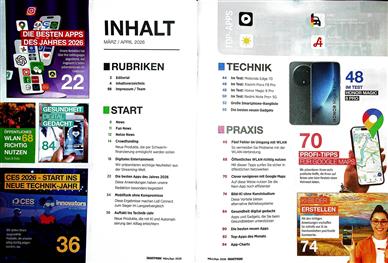 Smartphone Magazin Inhaltsverzeichnis