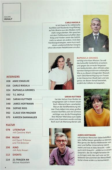 GALORE Inhaltsverzeichnis