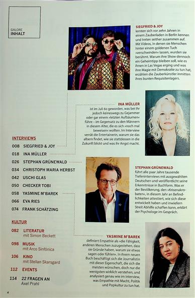 GALORE Inhaltsverzeichnis