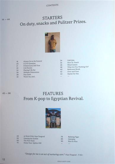 Kinfolk (UK) Inhaltsverzeichnis