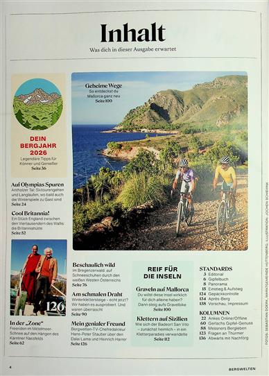 Bergwelten Inhaltsverzeichnis