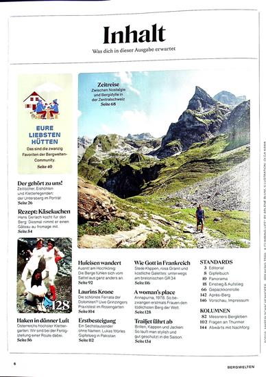 Bergwelten Inhaltsverzeichnis