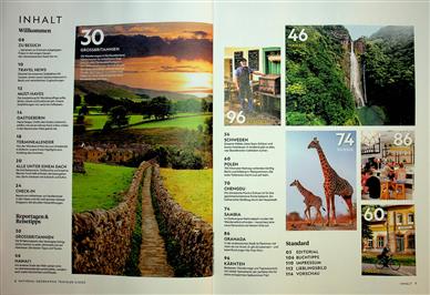 National Geographic Traveler Inhaltsverzeichnis
