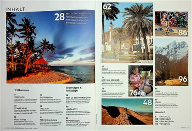National Geographic Traveler Inhaltsverzeichnis
