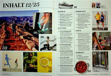 Runner's World Inhaltsverzeichnis