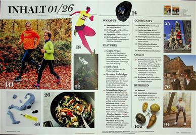 Runner's World Inhaltsverzeichnis