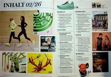 Runner's World Inhaltsverzeichnis