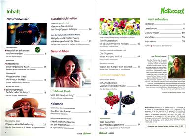 Naturarzt Inhaltsverzeichnis