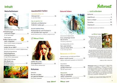 Naturarzt Inhaltsverzeichnis