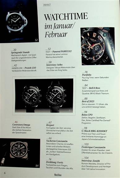 WatchTime Inhaltsverzeichnis