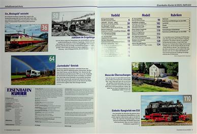 Eisenbahn Kurier Inhaltsverzeichnis