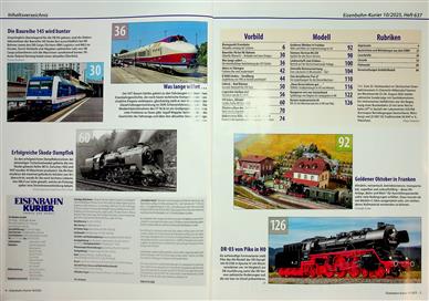 Eisenbahn Kurier Inhaltsverzeichnis