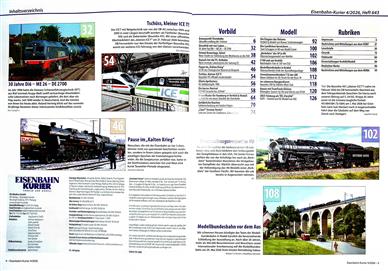 Eisenbahn Kurier Inhaltsverzeichnis