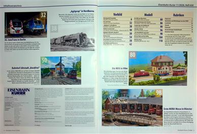 Eisenbahn Kurier Inhaltsverzeichnis