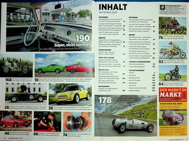 Oldtimer Markt Inhaltsverzeichnis
