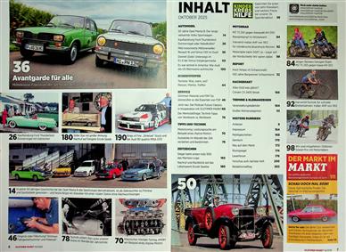 Oldtimer Markt Inhaltsverzeichnis