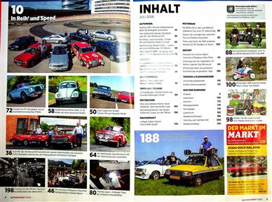 Oldtimer Markt Inhaltsverzeichnis
