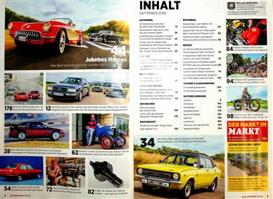 Oldtimer Markt Inhaltsverzeichnis