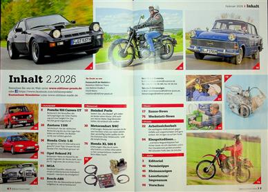 Oldtimer Praxis Inhaltsverzeichnis