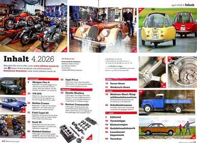 Oldtimer Praxis Inhaltsverzeichnis