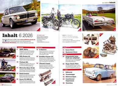 Oldtimer Praxis Inhaltsverzeichnis