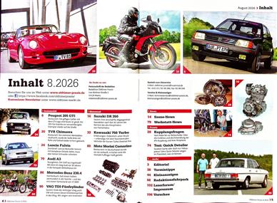Oldtimer Praxis Inhaltsverzeichnis