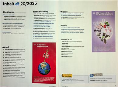ct Magazin Inhaltsverzeichnis