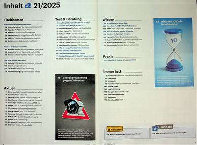 ct Magazin Inhaltsverzeichnis