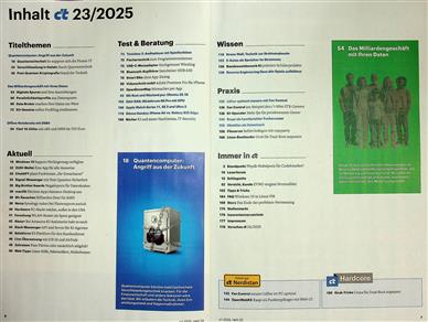 ct Magazin Inhaltsverzeichnis