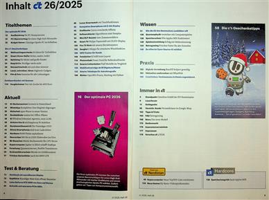 ct Magazin Inhaltsverzeichnis