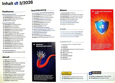 ct Magazin Inhaltsverzeichnis