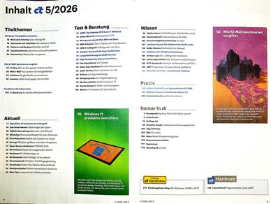 ct Magazin Inhaltsverzeichnis