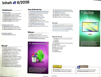 ct Magazin Inhaltsverzeichnis