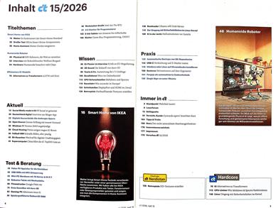 ct Magazin Inhaltsverzeichnis