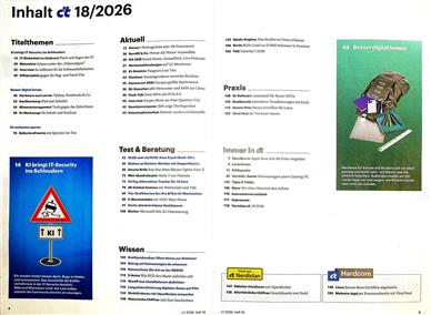 ct Magazin Inhaltsverzeichnis