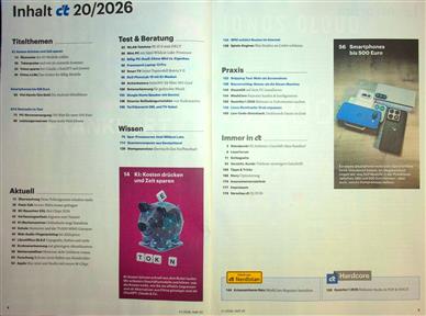 ct Magazin Inhaltsverzeichnis